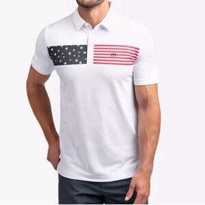 White Men's USA Polo Shirt